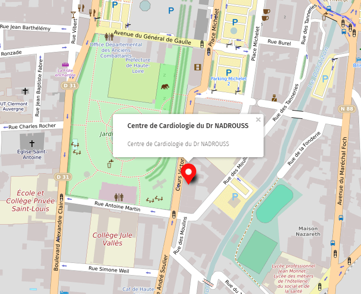 plan de localisation du centre de cardiologie